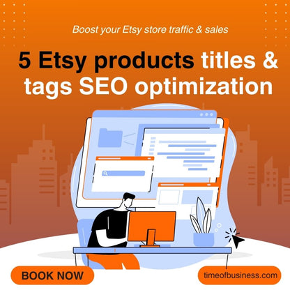 5 Etsy Products SEO Titles & Tags Optimization Service